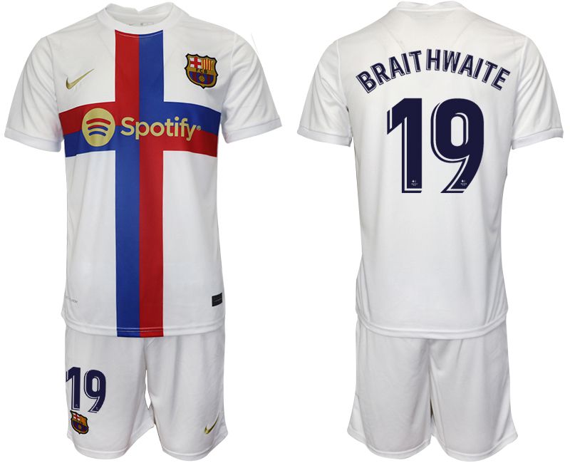 Men 2022-2023 Club Barcelona white away #19 Soccer Jersey->tottenham jersey->Soccer Club Jersey
